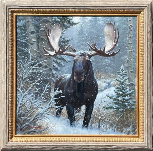 Winter Moose by Mark Keathley