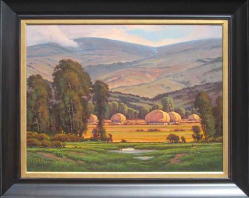 Mountain Valley Hayfields by Robert Harper
