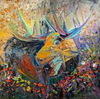 Moose of Many Colors by Kira Fercho