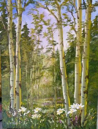 Aspens & Daisies by Katherine McNeill
